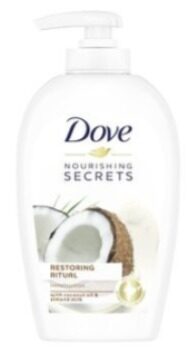 Šķidrās ziepes DOVE Coconut, 250ml